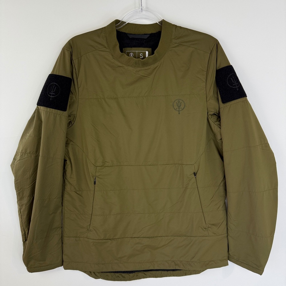 ThruDark Wraith Crew Insulated Pullover Men Small Khaki Pertex Polartec Tactical